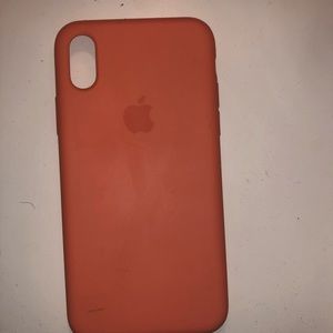 iPhone X peach apple silicon case